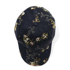 TIME AND TRU Souvenir Embroidered Satin Cap ONE Black Polyester Floral