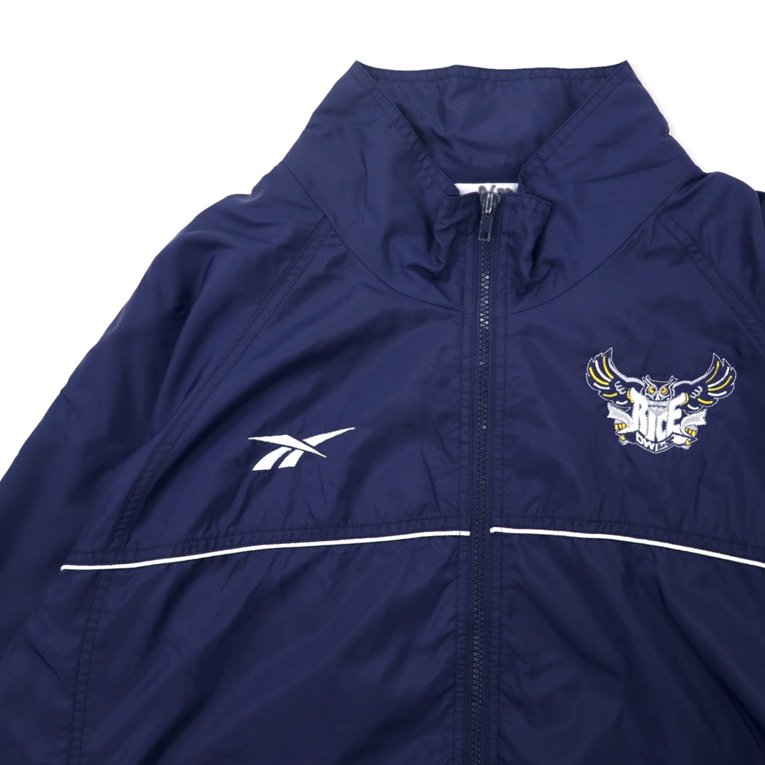Reebok 00s nylon jacket, XL, navy, vector logo embroidery, big size