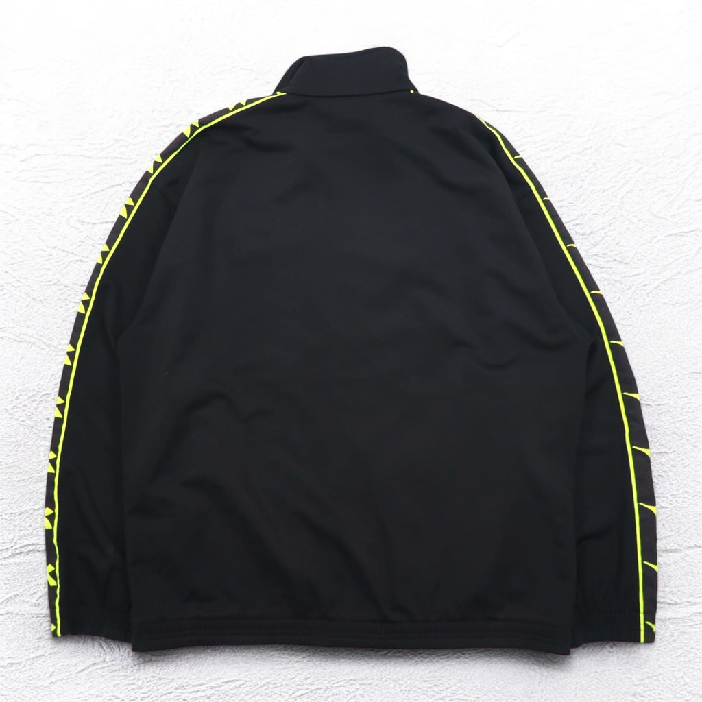 DIADORA 90s Track Jacket Jersey XL Black Logo Tape Sideline