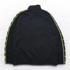 DIADORA 90s Track Jacket Jersey XL Black Logo Tape Sideline