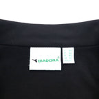 DIADORA 90s Track Jacket Jersey XL Black Logo Tape Sideline