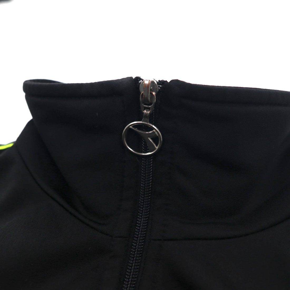 DIADORA 90s Track Jacket Jersey XL Black Logo Tape Sideline