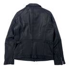 Bark Tannage ( nano universe ) Goat Leather Single Rider Jacket 48 Black Goat Leather Double Zip