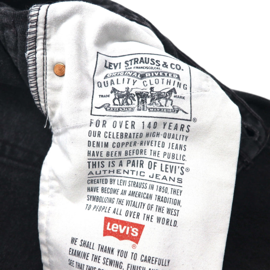 Levi's 90s Made in USA 550 Baggy Tapered Denim Jeans, Size L, Black, Relaxed Fit, 550-0260