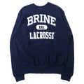 日本然リトテ-古着オンライン-BRINE USA製 90年代 リバースウィーブ スウェット XL ネイビー コットン 裏起毛 LACROSSE ビッグサイズ-BRINE USA MADE 90's Reverse Weave Sweatshirt XL Navy Cotton BRUSHED LINING LACROSSE Big Size