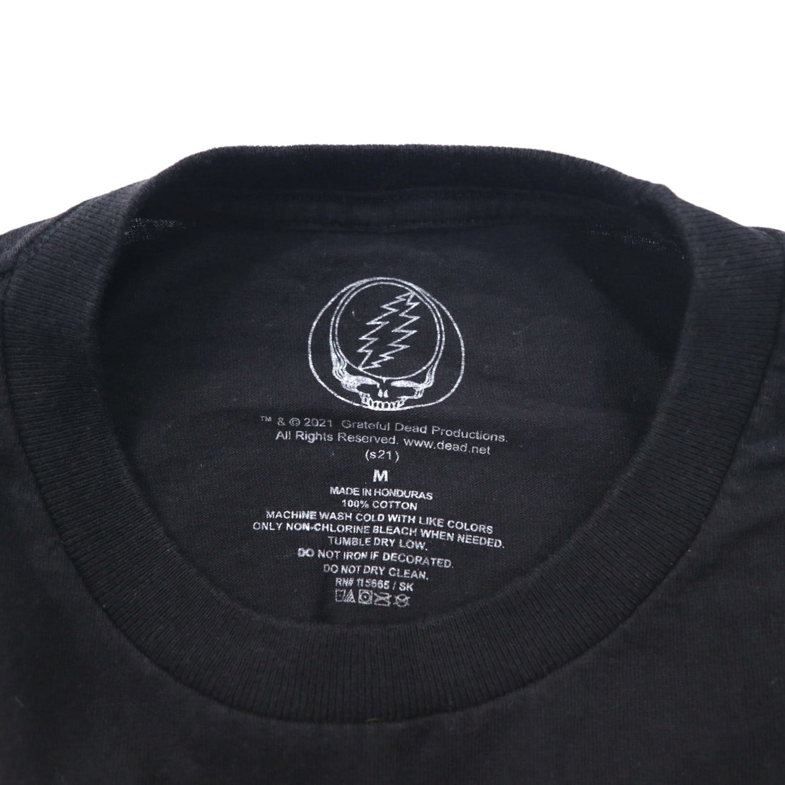 GRATEFUL DEAD Grateful Dead Band T-Shirt M Black Cotton Dancing Bear