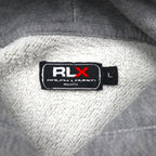 RLX Ralph Lauren Reverse Weave Hoodie, Size L, Gray, Arch Logo, ASPEN MOUNTAIN