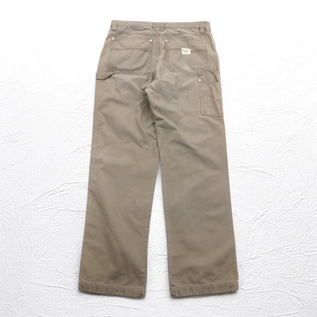 Columbia Canvas Hiking Cargo Pants, Carpenter Pants, L, Beige, AM8275