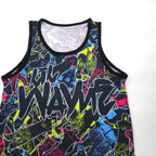 Lil Wayne リルウェイン USA製 ヒップホップ タンクトップ XL ブラック コットン 総柄