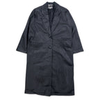 90s GLOBAL IDENTITY G-III LEATHER Chesterfield coat, M, black, leather, paisley lining
