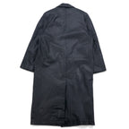 90s GLOBAL IDENTITY G-III LEATHER Chesterfield coat, M, black, leather, paisley lining