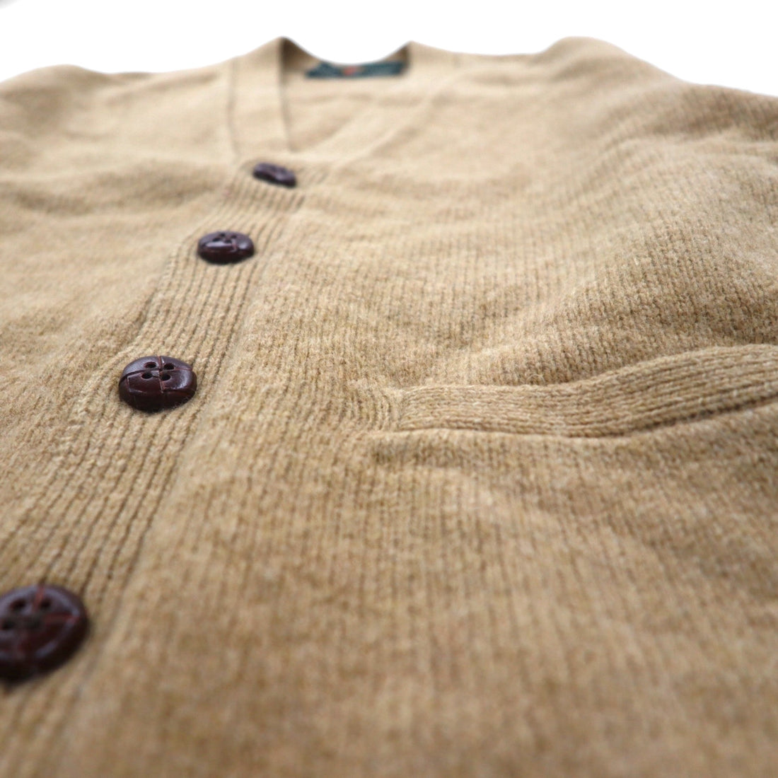 Alan Paine イギリス製 ニット カーディガン L ベージュ ウール Sierra GIJON別注 羊毛 PURE NEW WOOL