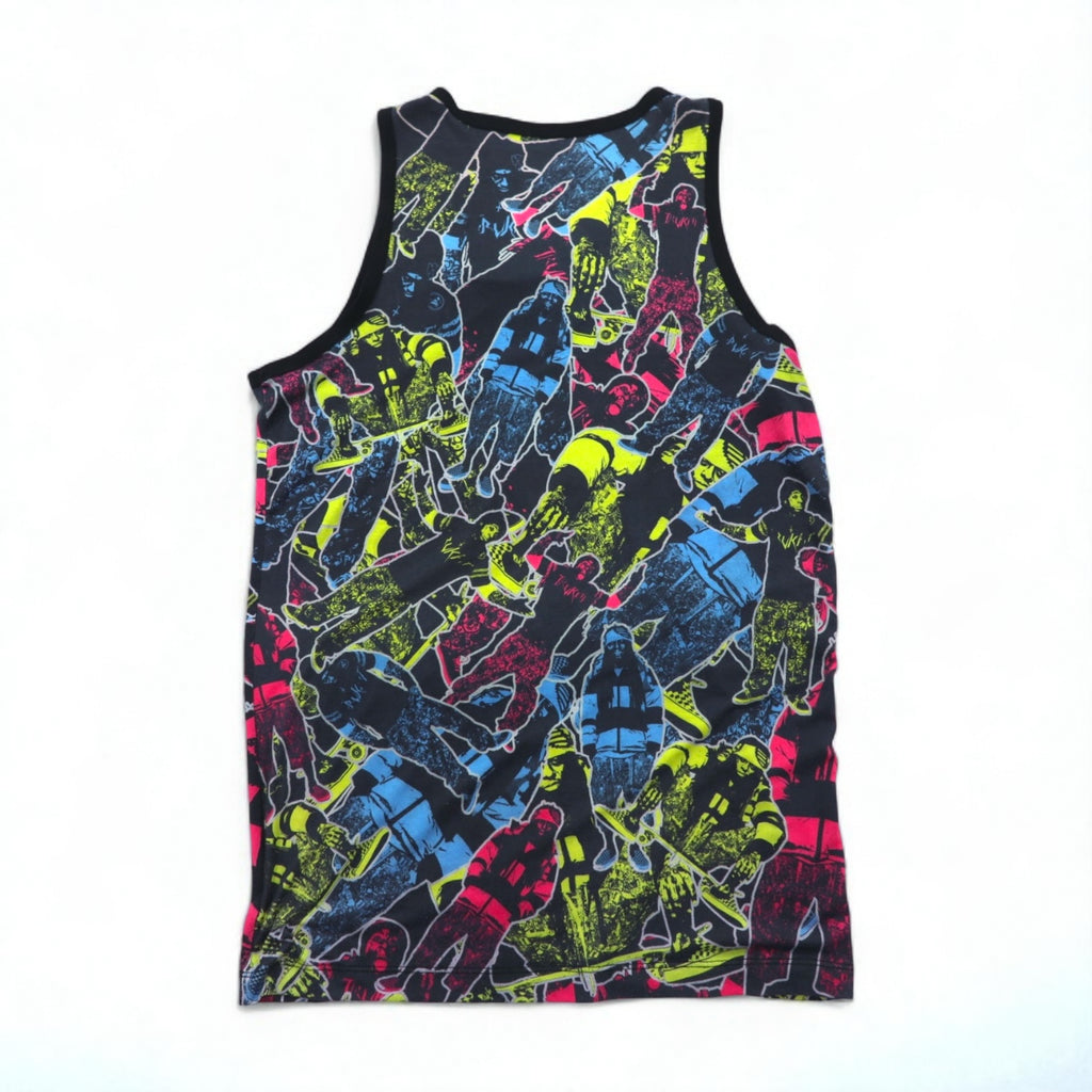 Lil Wayne リルウェイン USA製 ヒップホップ タンクトップ XL ブラック コットン 総柄