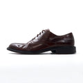 JOHNSTON &amp; MURPHY Italian Handcrafted Plain Toe Dress Shoes, Size 28cm, Brown Leather, 15-1528