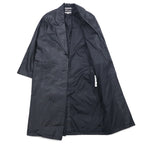 90s GLOBAL IDENTITY G-III LEATHER Chesterfield coat, M, black, leather, paisley lining