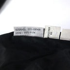 90s GLOBAL IDENTITY G-III LEATHER Chesterfield coat, M, black, leather, paisley lining