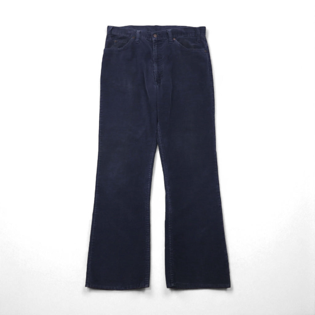 Levi's 1980s USA Made 517 Bootcut Corduroy Chino Pants, Size L, Navy, 1517 42TALON Button Back, 513 White Tab