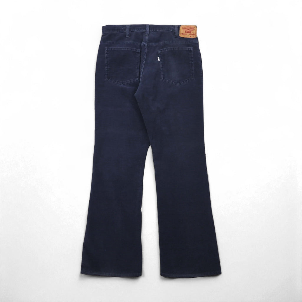 Levi's 1980s USA Made 517 Bootcut Corduroy Chino Pants, Size L, Navy, 1517 42TALON Button Back, 513 White Tab
