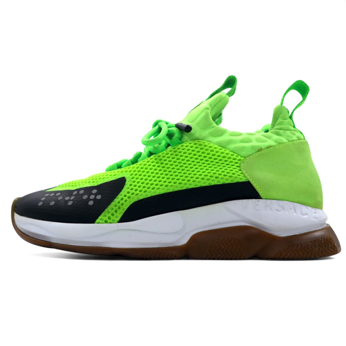 VERSACE Made in Italy Chain Reaction Sneakers 29cm Green Mesh