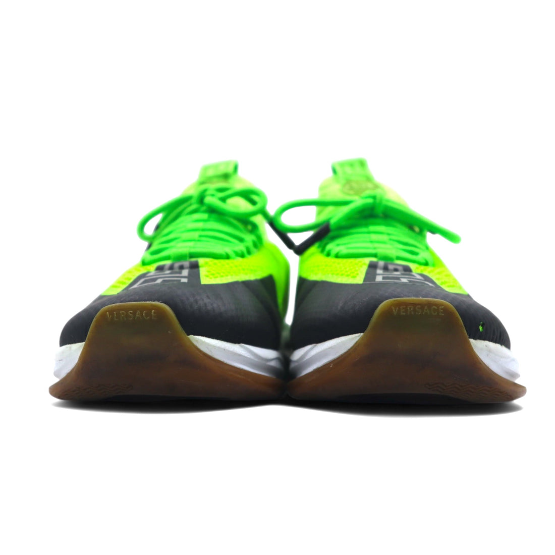 VERSACE Made in Italy Chain Reaction Sneakers 29cm Green Mesh