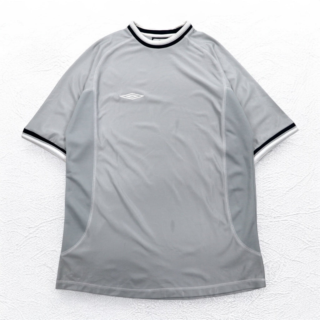 UMBRO 00年代 サッカー ゲームシャツ Tシャツ XL グレー ポリエステル ワンポイントロゴ