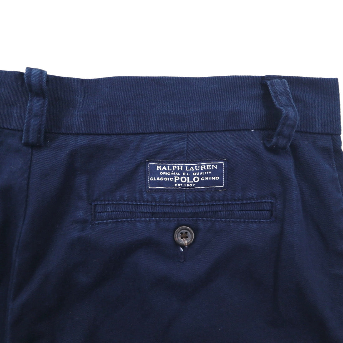 Polo by Ralph Lauren 90s Polo Chino Shorts, Size M, Navy, Cotton