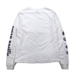 ocean pacific long sleeve t-shirt medium white cotton sleeve print