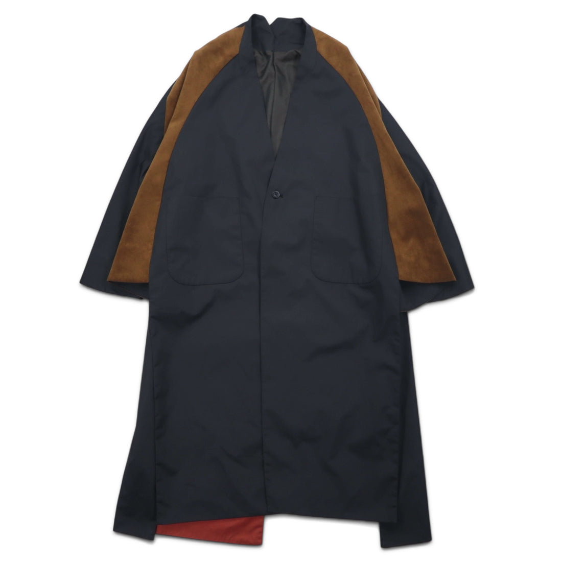 Ka na ta 2 sleeve coat poncho FREE black polyester ALL for doby made in Japan