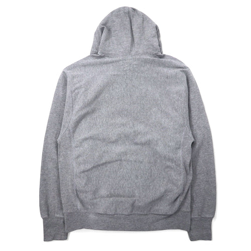 90s STEVE AND BARRY'S Reverse Weave Pullover Hoodie, Medium, Gray, Cotton, College, Indiana Arch Logo
