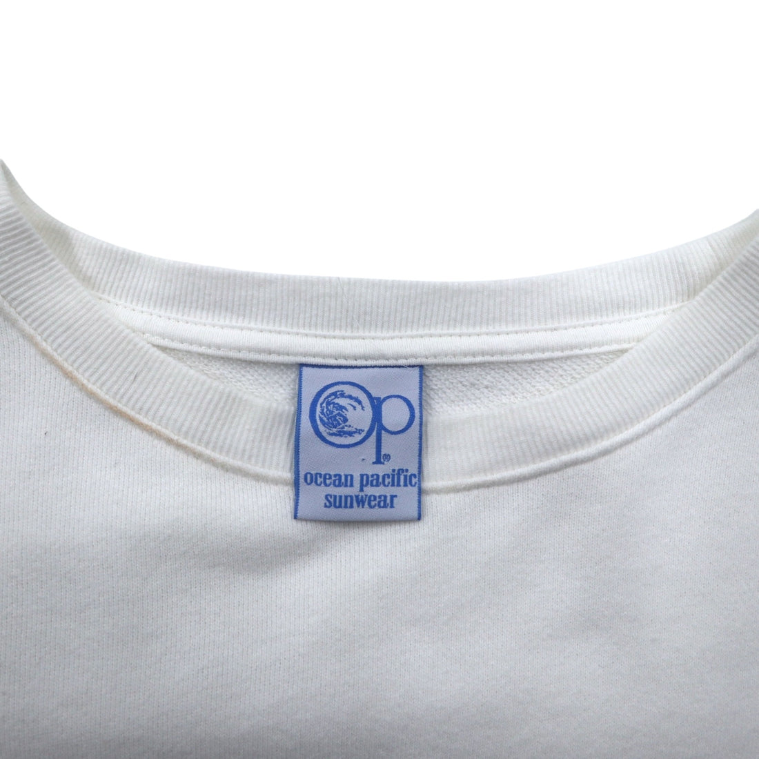 ocean pacific long sleeve t-shirt medium white cotton sleeve print