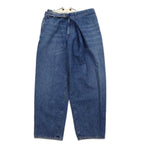 KHOKI ラップトラウザーズ 22AW Wrap Trousers デニムパンツ 1 ブルー コットン 日本製 22sw-p-05