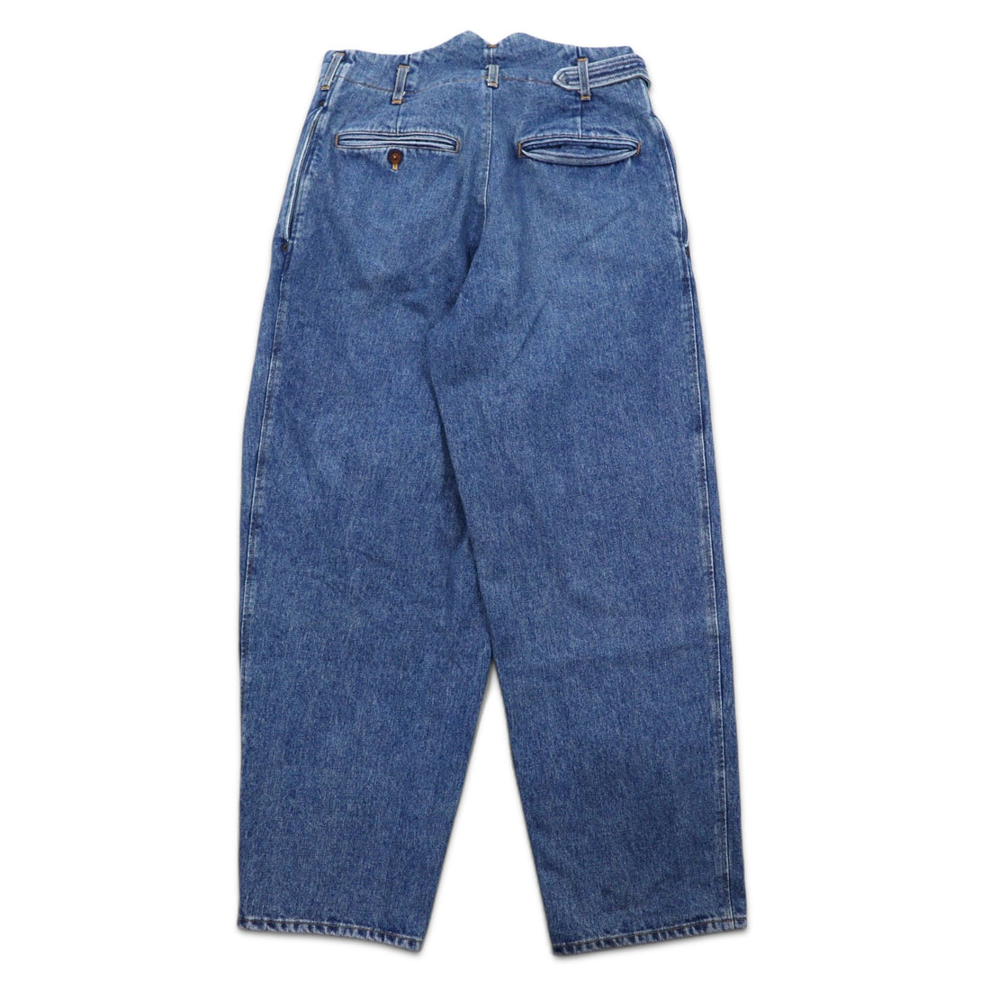 KHOKI ラップトラウザーズ 22AW Wrap Trousers デニムパンツ 1 ブルー コットン 日本製 22sw-p-05