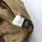 Burberrys Shawl Collar A-1 Military Jacket Blouson L Brown Ribbed Wool Knit Logo Embroidery