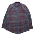 CHAPS RALPH LAUREN 90s Button-down Shirt L Gray Check Cotton Big Size
