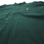 CHAPS RALPH LAUREN 90年代 ボタンダウンシャツ L グリーン コットン ロゴ刺繍 グアテマラ製