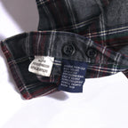 CHAPS RALPH LAUREN 90s Button-down Shirt L Gray Check Cotton Big Size