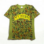 Champion リバースウィーブ REVERSE WEAVE Tシャツ L カーキ カモフラ コットン SANDIEGO アーチロゴ