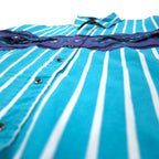 Vintage Western Shirts Made in USA Vintage Western Shirt L Blue Stripe Chimayo Pattern Cotton Big Size