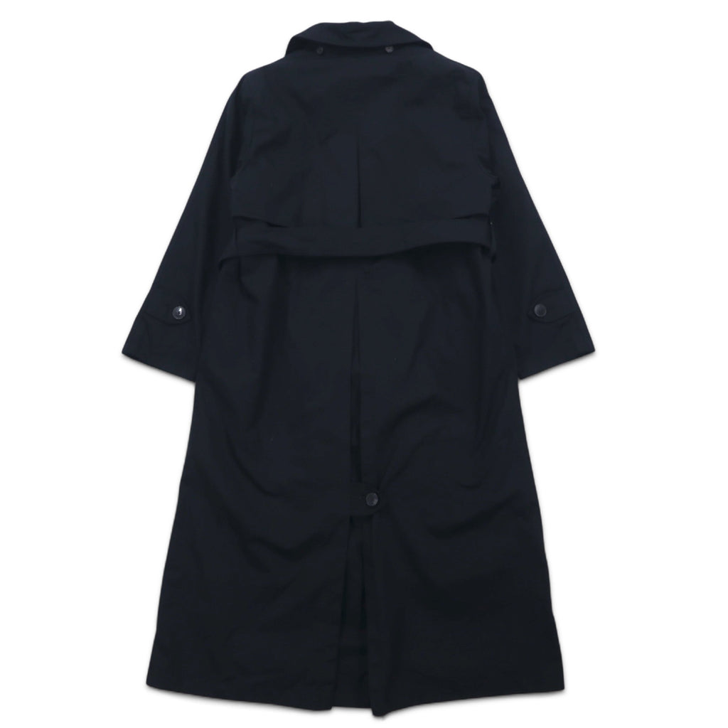 TOWNE BY LONDON FOG 90s detachable hood trench coat, M, black, polyester, cotton, detachable liner