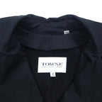 TOWNE BY LONDON FOG 90s detachable hood trench coat, M, black, polyester, cotton, detachable liner