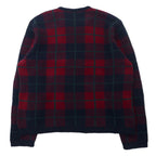 Polo by Ralph Lauren V-Neck Knit Sweater XL Navy Check Lambswool