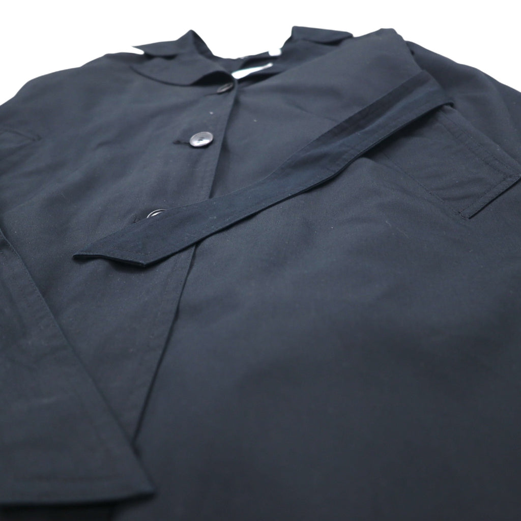TOWNE BY LONDON FOG 90s detachable hood trench coat, M, black, polyester, cotton, detachable liner
