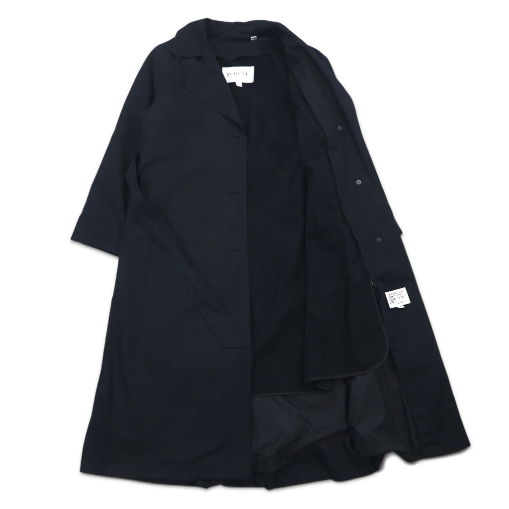 TOWNE BY LONDON FOG 90s detachable hood trench coat, M, black, polyester, cotton, detachable liner
