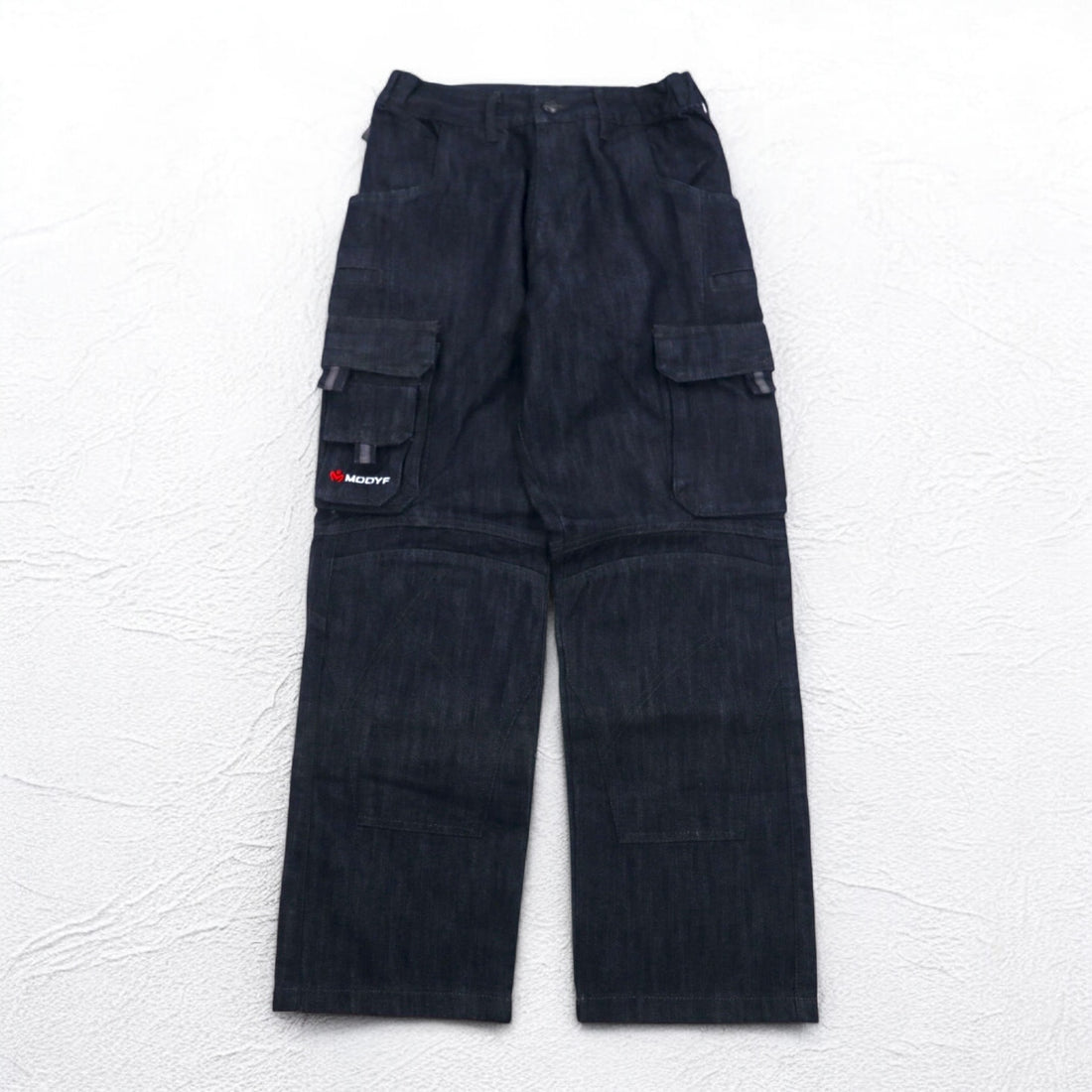 Vintage 2000s Denim Cargo Pants, WURTH MODYF brand, baggy denim cargo pants, size 32, dark indigo, unused.
