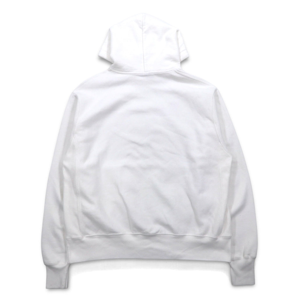 Champion Reverse Weave Pullover Hoodie 2XL White Cotton Fleece Lining EAGLE BASEBALL Blue Single Tag Reprint Made in Honduras