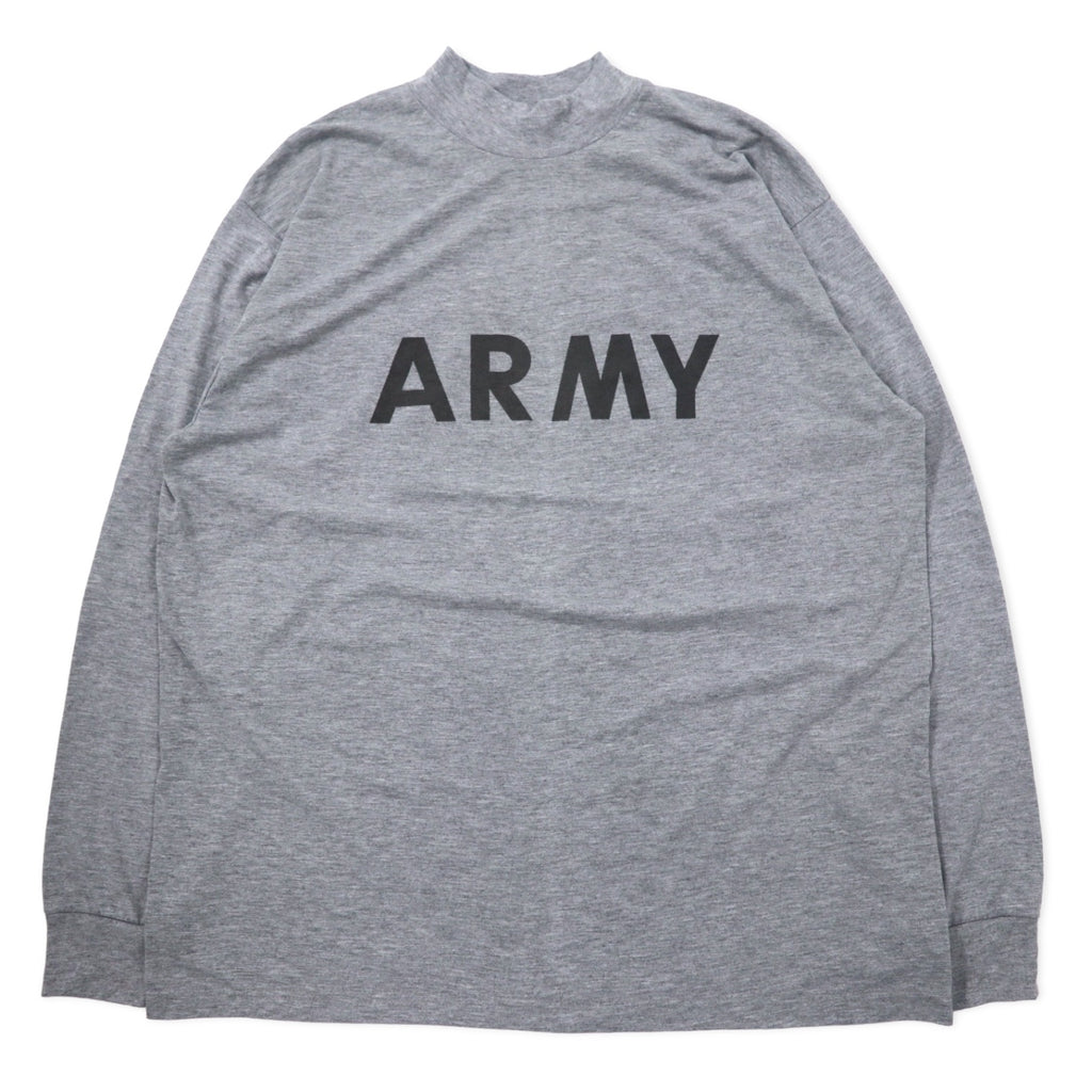 日本然リトテ-古着オンライン-US ARMY 米軍 IPFU トレーニング Tシャツ ロンT XL グレー ポリエステル ミリタリー 8415-01-465-7366-US ARMY US Army IPFU Training T-Shirt Long T XL Gray Polyester Military 8415-01-465-7366