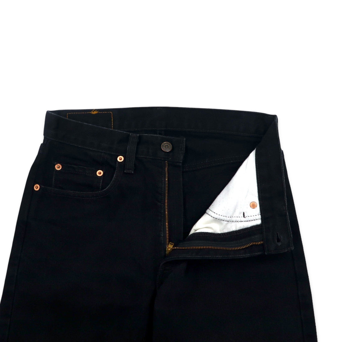 Levi's Euro Levi's 615 Black Denim Pants Medium Zipper Fly 615-0285