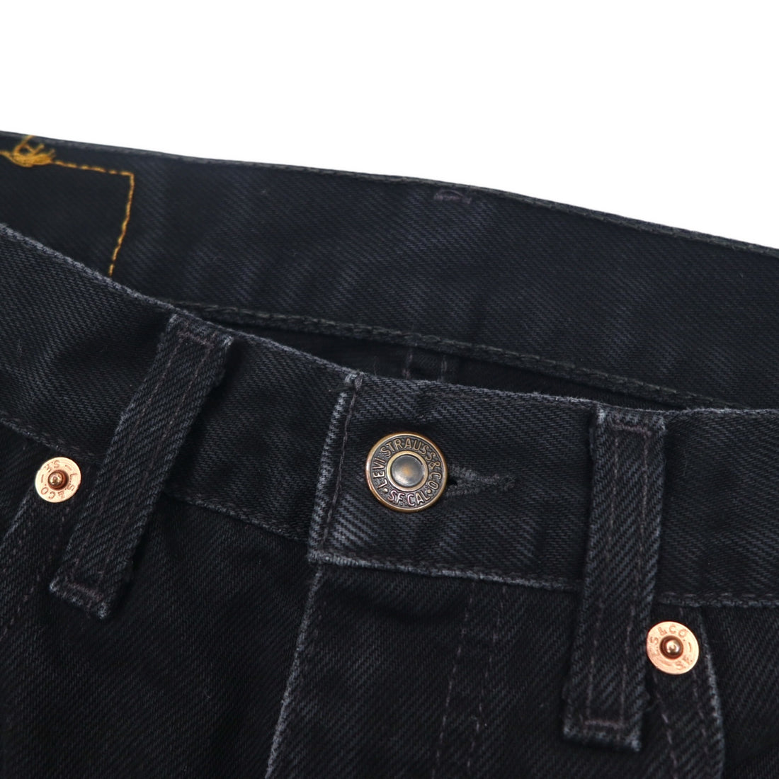 Levi's Euro Levi's 615 Black Denim Pants Medium Zipper Fly 615-0285
