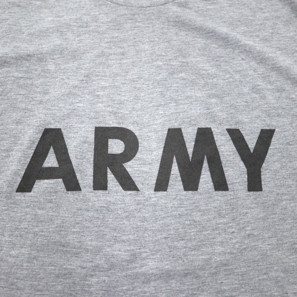 US ARMY 米軍 IPFU トレーニング Tシャツ ロンT XL グレー ポリエステル ミリタリー 8415-01-465-7366
