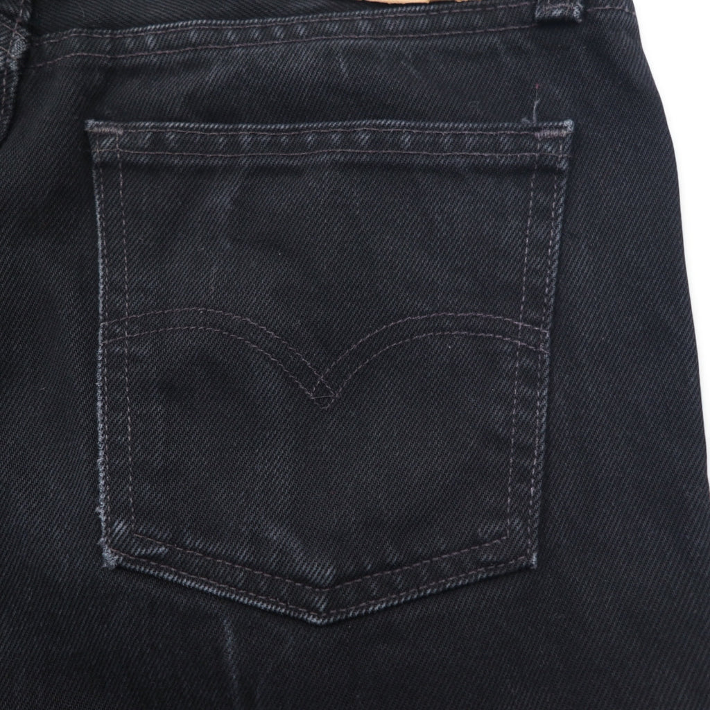 Levi's Euro Levi's 615 Black Denim Pants Medium Zipper Fly 615-0285
